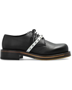 McQueen Lederschuhe Mit Nieten - Schwarz