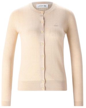 Lacoste Cardigan Mit Logo - Natur