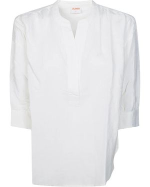 Sun 68 Overhemden ,Wit ,Katoen Camicia Serafino Lino