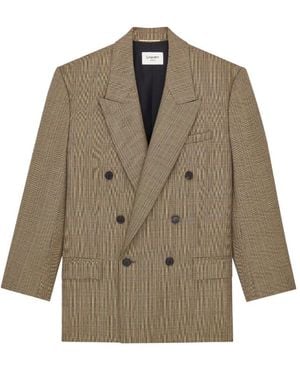 Saint Laurent Double-Breasted Jacket - Groen