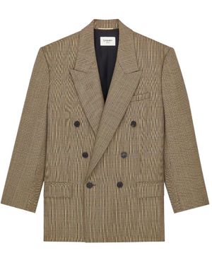 Saint Laurent Double-Breasted Jacket - Groen