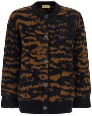Momoní Truien & Vesten ,Bruin ,Wol Tinna Truien Cardigan - Zwart