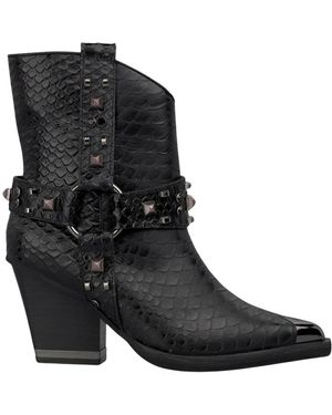 Alma En Pena. Cowboy & Biker Boots - Black