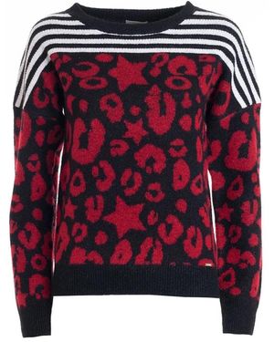 Fracomina Round-Neck Knitwear - Rouge