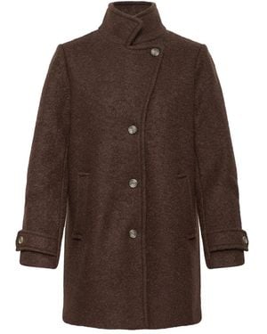 Ichi Single-Breasted Coats - Marrón