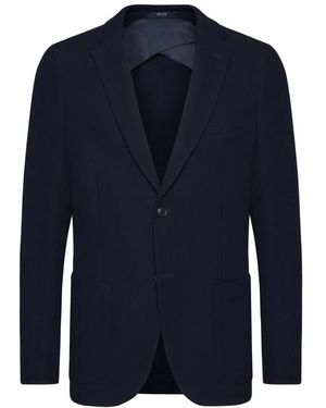 BOGGI B Jersey Katoen Crêpe Jas - Blauw