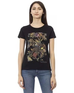 Trussardi Elegante couture tee con maniche corte - Nero