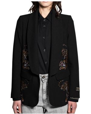 5 PROGRESS Jassen ,Zwart ,Polyester Blazer