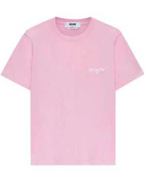 MSGM Tops ,Roze ,T-Shirt 4041Mdm 540267002