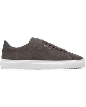 Axel Arigato Taupe Graue Wildleder-Sneakers Mit Logo