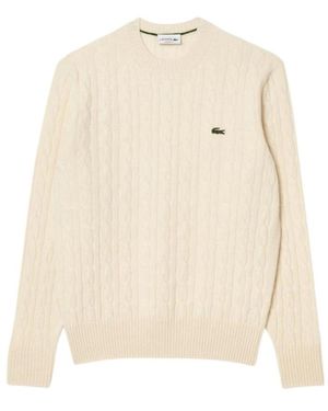 Lacoste Round-Neck Knitwear - Neutro