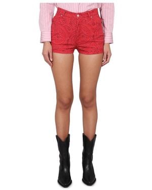 Etro Denim Shorts - Red