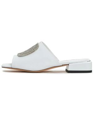 CESARE GASPARI Heeled Mules - Blanco