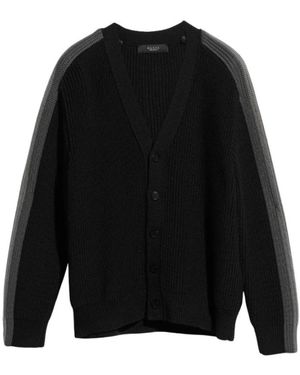 Gucci Rippstrick-Wollcardigan Mit Muted Web - Schwarz