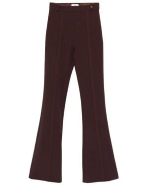 Elisabetta Franchi Wide Trousers - Brown