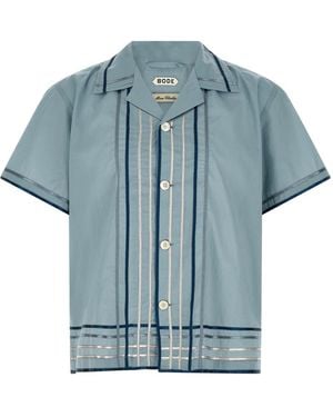 Bode Short Sleeve Shirts - Blue