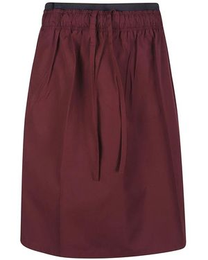 Prada Poplin Midi Rok - Paars
