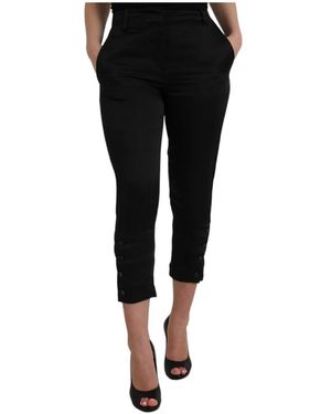 Ermanno Scervino Schwarze caprihose mit hoher taille