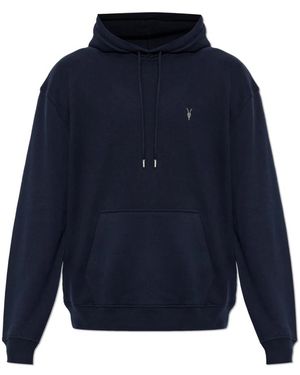 AllSaints Hoodies & Sweatvesten ,Blauw ,Katoen Asher Sweatshirt