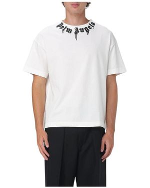 Palm Angels Graphic Collar T-Shirt - Wit