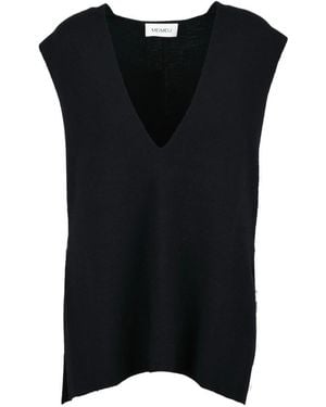MEIMEIJ V-Neck Knitwear - Black
