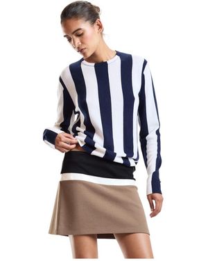 Cynthia Rowley Sideline Gestreifter Pullover - Blau