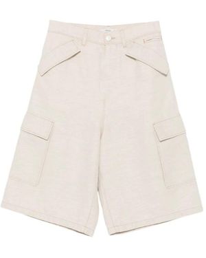 Fendi Cargo-Short Met Hoge Taille - Naturel