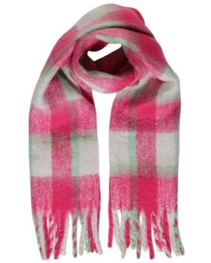 ONLY Accessoires ,Veelkleurig ,Polyester Polyester Sjaal Herfst/Winter Collectie - Roze
