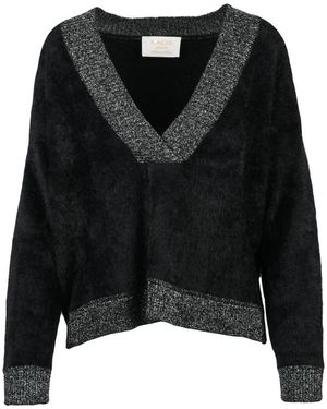 Kaos Maglia A V - Zwart