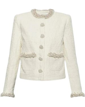 Self-Portrait Tweed Jackets - Blanco