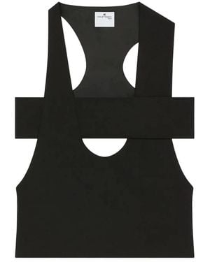 Courreges Schwarzes Top Mit Offenem Rücken