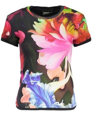 Desigual Cotton T-Shirt - Pink