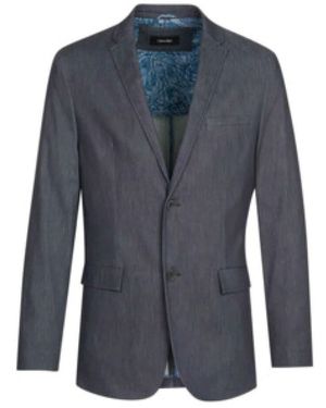 Calvin Klein Graue Herrenanzüge - Blau