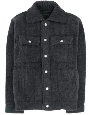 Roberto Collina Strick-Jeansjacke - Schwarz