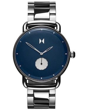 MVMT Revolver edelstahl uhr blau