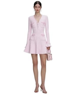 Self-Portrait Knitted Dresses - Pink