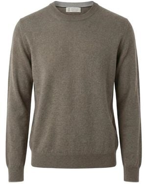 Brunello Cucinelli Kaschmir Pullover Mit Rundhalsausschnitt - Grau