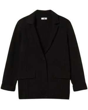 Twinset Jassen ,Zwart ,Leer Sequin Blazer