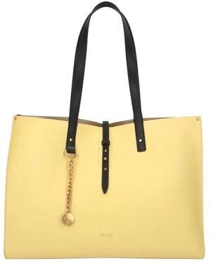 Liu Jo Cremefarbene Shopper Tasche Mit Vielseitigem Design - Gelb