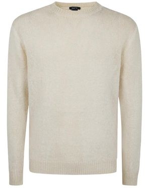 Avant Toi Round-Neck Knitwear - White