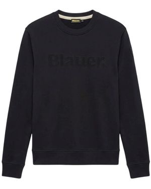 Blauer Crewneck-Sweatshirt - Blau