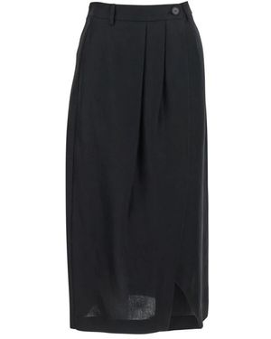 Tela Midi Skirts - Negro