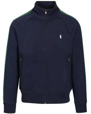 Polo Ralph Lauren Hoodies & Sweatvesten ,Blauw ,Katoen Double-Knit Track Jacket