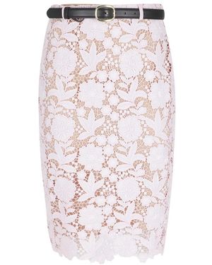 Self-Portrait Midi Skirts - Rosa