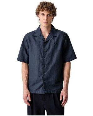 Fred Perry Short Sleeve Shirts - Azul