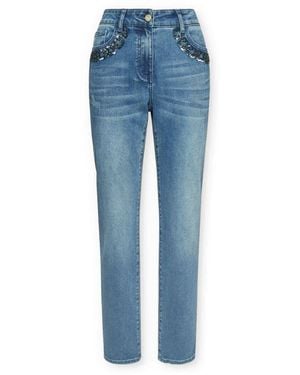 Elena Miro Regular 5-Pocket-Jeans, „Rose“ - Blau