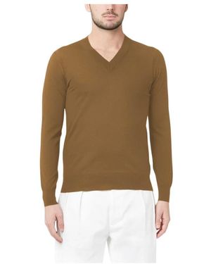 Paolo Pecora V-Neck Knitwear - Brown