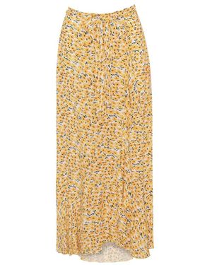 American Dreams Rokken ,Geel ,Gele Bloem Wrap Rok - Metallic