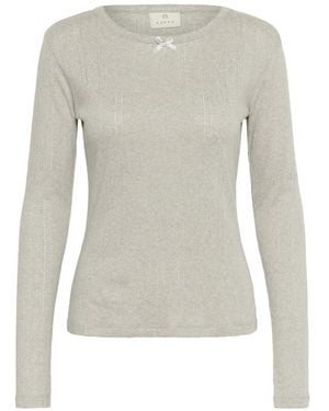Kaffe Aansluitende Longsleeve Top Licht Grijs
