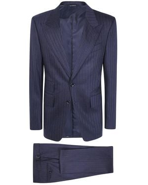 Tom Ford Single Breasted Suits - Azul